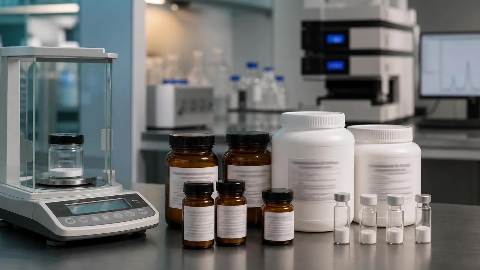 Research peptide materials prepared for laboratory supply